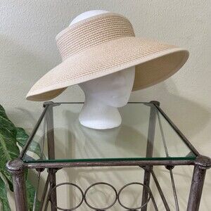 Furtalk Wrap Around Sun Visor Hat - Straw Adjustable Roll Up Packable - Size adj